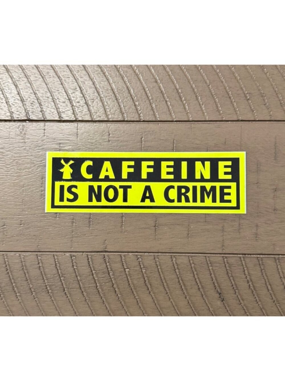 DUTCH Bros 2017 'Caffeine IS Not A Crime' Neon Yellow Windmill